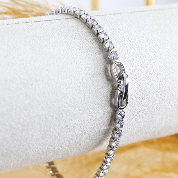 Chic Stainless Steel Tennis Bracelet - Timeless Sparkle and Style - Picture 1 of 1